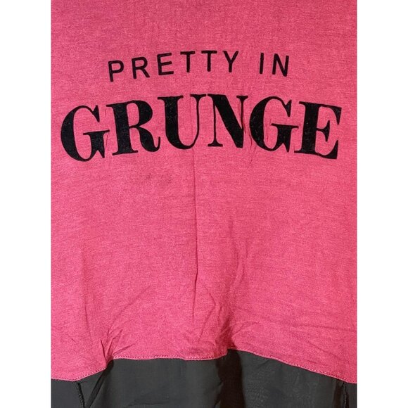 bongo short sleeve shirt purple black sheer lace valet juniors large armpit to a - Picture 3 of 13